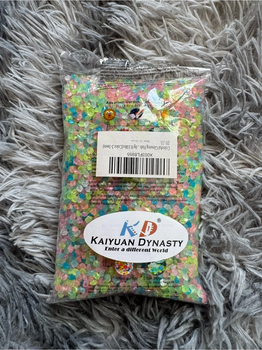 Kaiyuan Dynasty Colorful Aquarium Gravel- Glow in the Dark